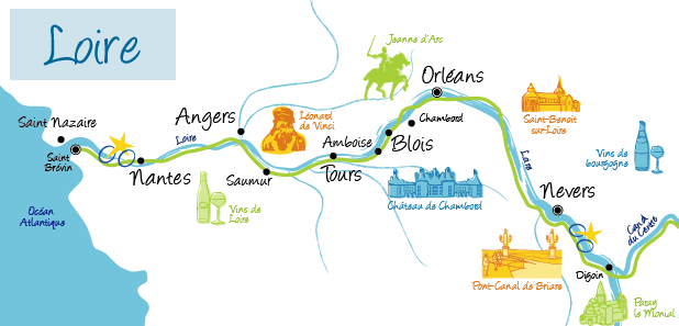 carte itinéraire principale loire à vélo