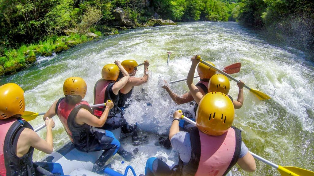 déroulement activité rafting